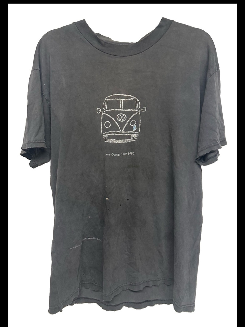 Vtg 1995 Jerry Garcia Grateful Dead Volkswagon distressed thrashed T shirt L